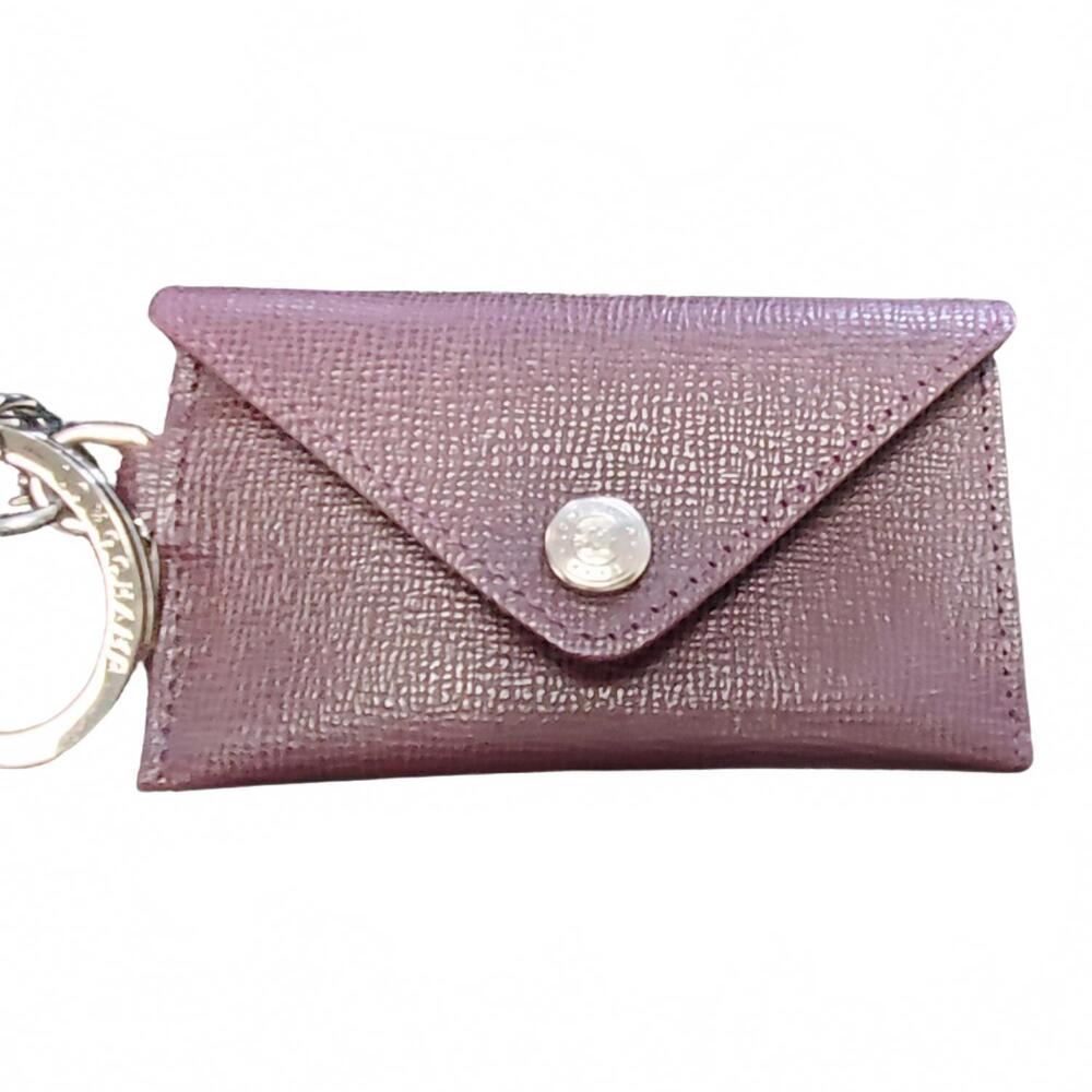 NEW LONGCHAMP envelope keyring in burgundy